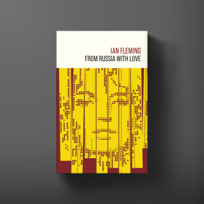 Hardback book cover for From Russia With Love by Ian Fleming, designed by Michael Gillette.