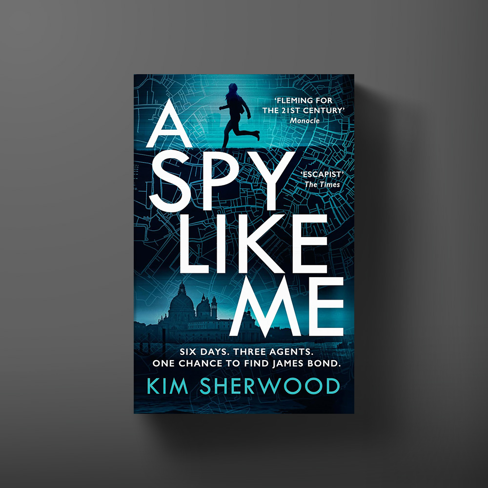 Paperback book cover for A Spy Like Me by Kim Sherwood.