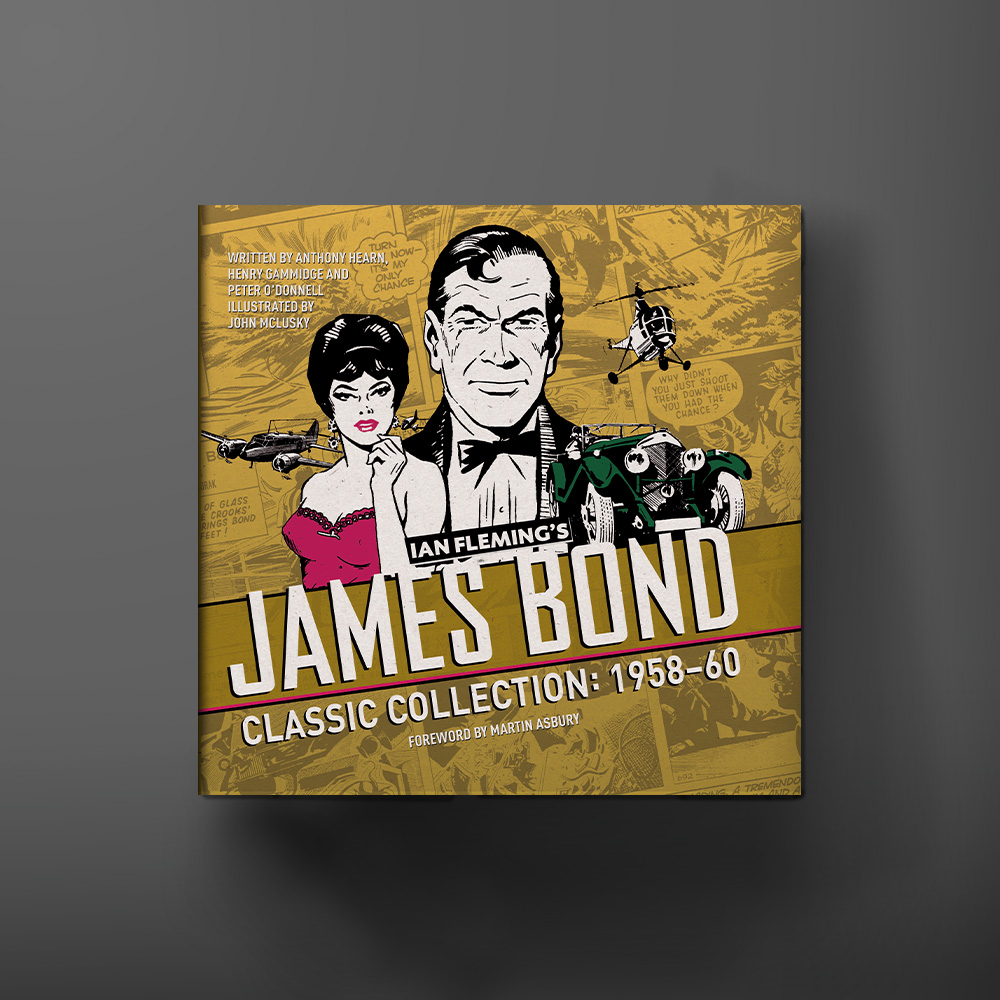 Book cover for The Complete James Bond: Dr No – The Classic Comic Strip Collection 1958–60.