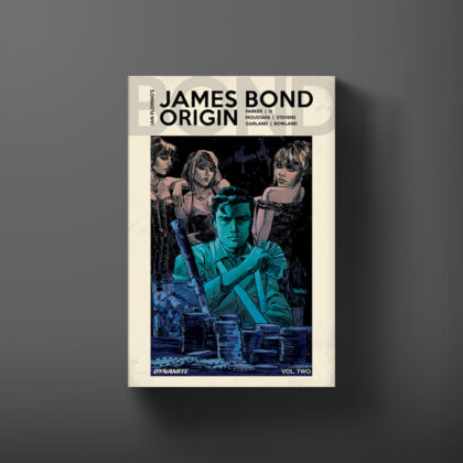 Cover for James Bond Origin Volume 2 graphic novel written by Jeff Parker, with art by Ibrahim Moustafa.
