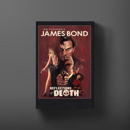 Cover for Reflections of Death graphic novel, written by Greg Pak, Andy Diggle, Benjamin Precy, Gail Simone, Mark Russell, Vita Ayala & Danny Lore, with art by Dean Kotz, Luca Casalanguida, Kewbre Baal, Eoin Marron, Robert Carey & Jordi Perez.