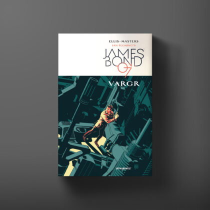 Cover for the VARGR graphic novel written by Warren Ellis, with art by Jason Masters.