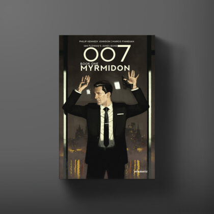 Cover for Myrmidon graphic novel written by Phillip Kennedy Johnson, with art by Marco Finnegan.