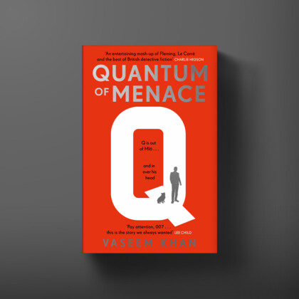 Hardback book cover for Quantum Of Menace by Vaseem Khan.