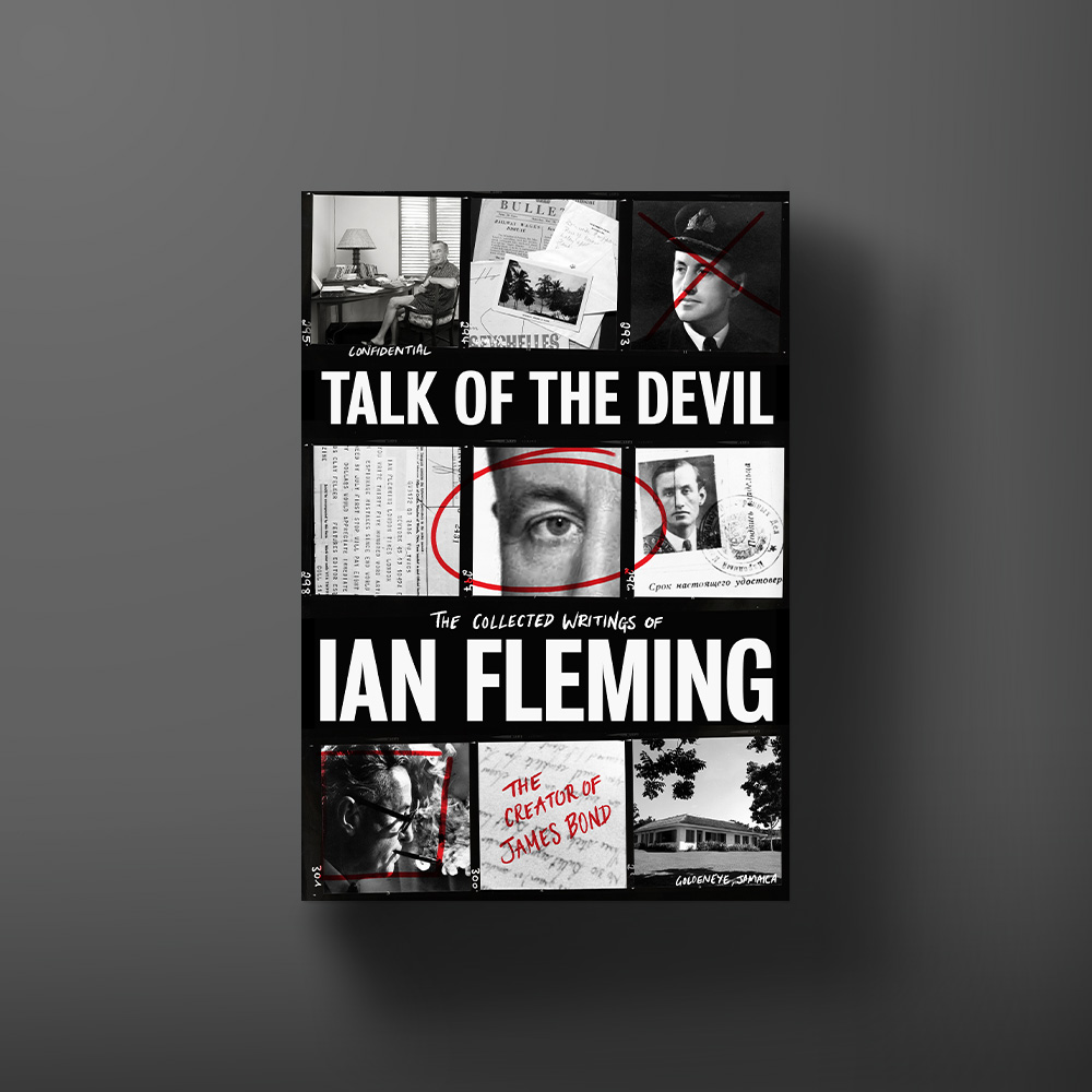 Hardback book cover for Talk of the Devil, the Collected Writings of Ian Fleming.