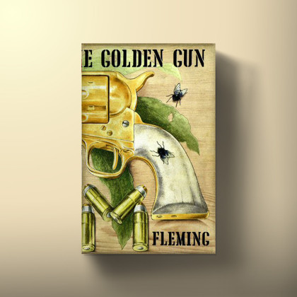 First edition cover of The Man with the Golden Gun, designed by by Richard Chopping and published by Jonathan Cape 1965.