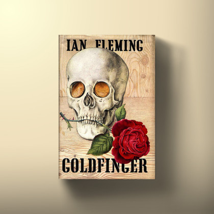 First edition cover of Goldfinger, designed by Richard Chopping and published by Jonathan Cape 1959.