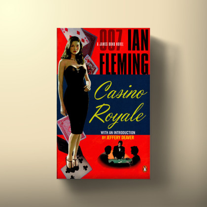 Designed by Richie Fahey and published by Penguin USA in 2002 to mark the 50th anniversary of Casino Royale.