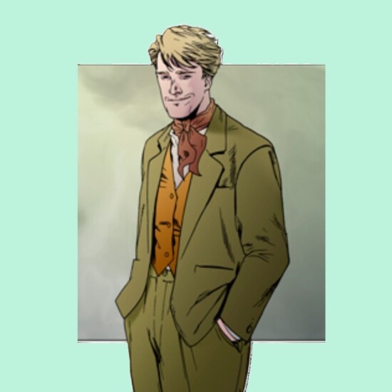 Dandy O'Keefe is a character from the Young Bond book series. Dandy is shown here as a white skinned young man with sandy hair and a neckerchief.