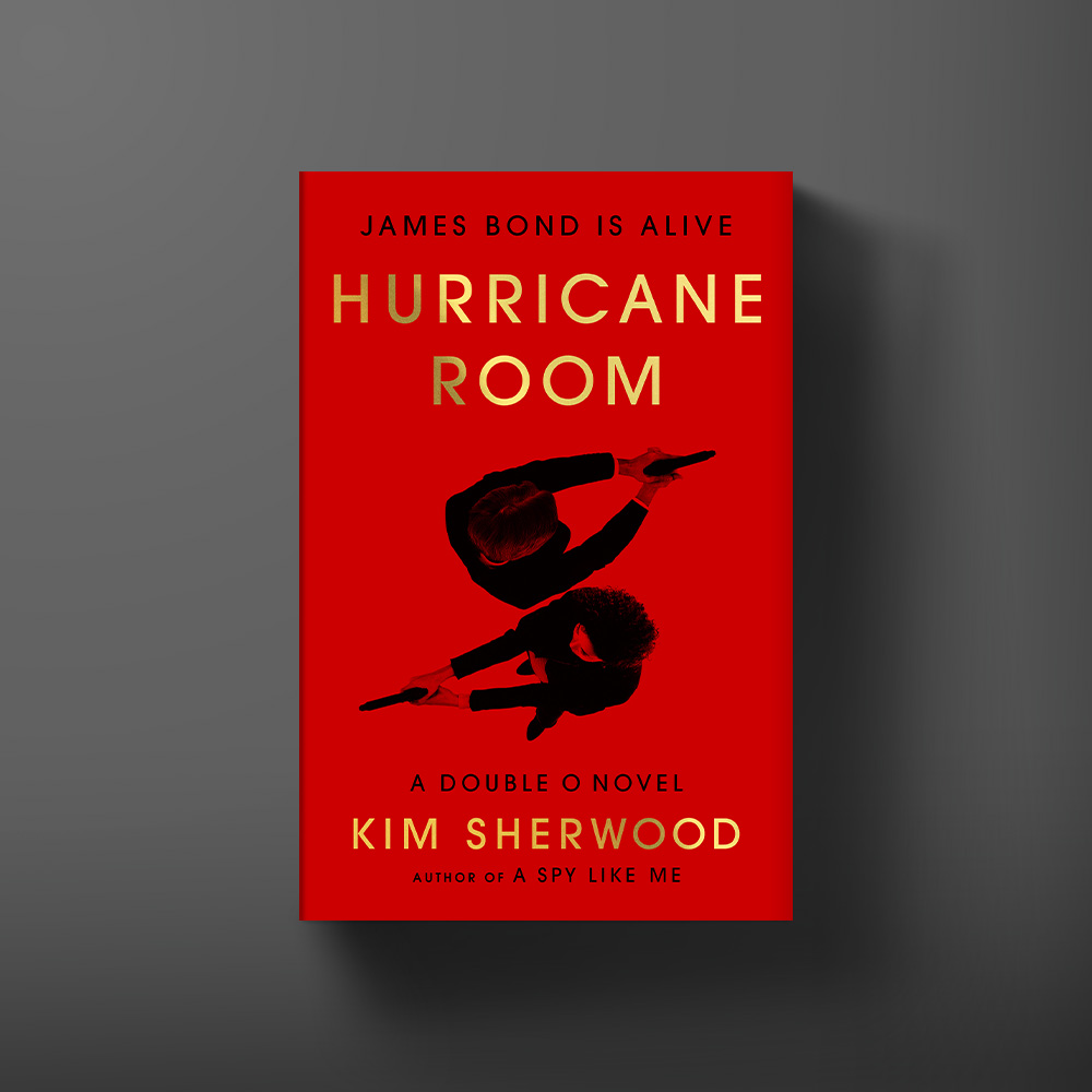 Hardback US book cover for Hurricane Room by Kim Sherwood.