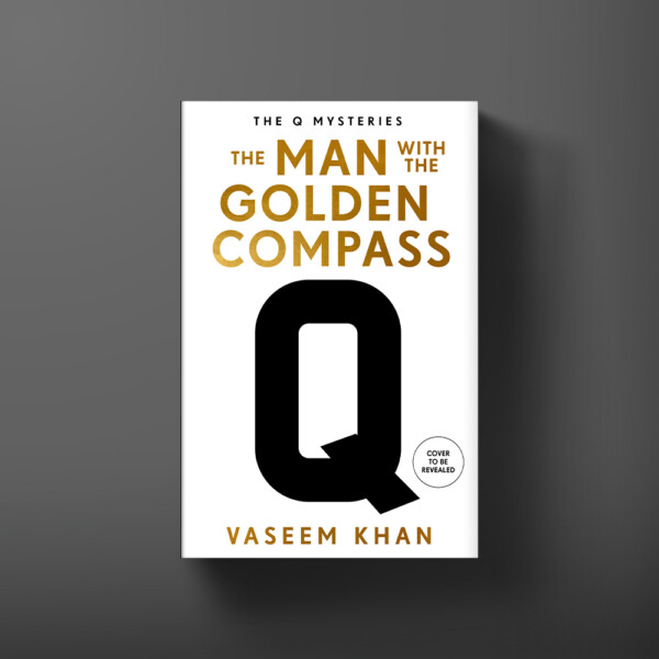 Holding cover for The Man with the Golden Compass by Vaseem Khan