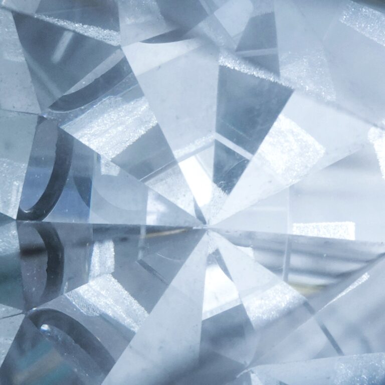 Close up image of a cut diamond